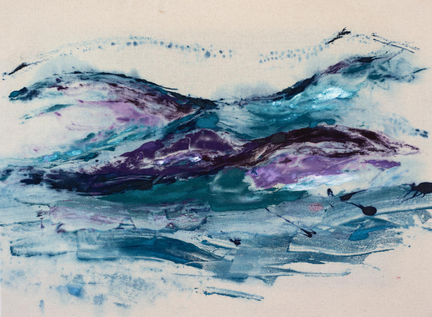 Purple and blue abstract painting