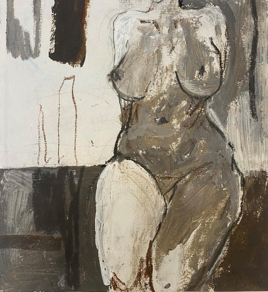 an abstract life drawing of the female body