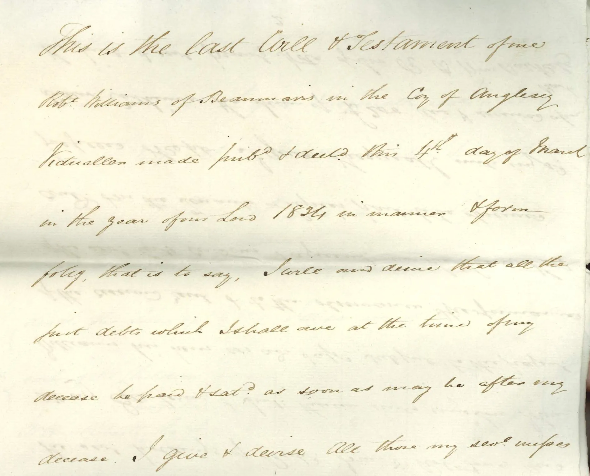 Ffotograff o dystiolaeth ewyllys