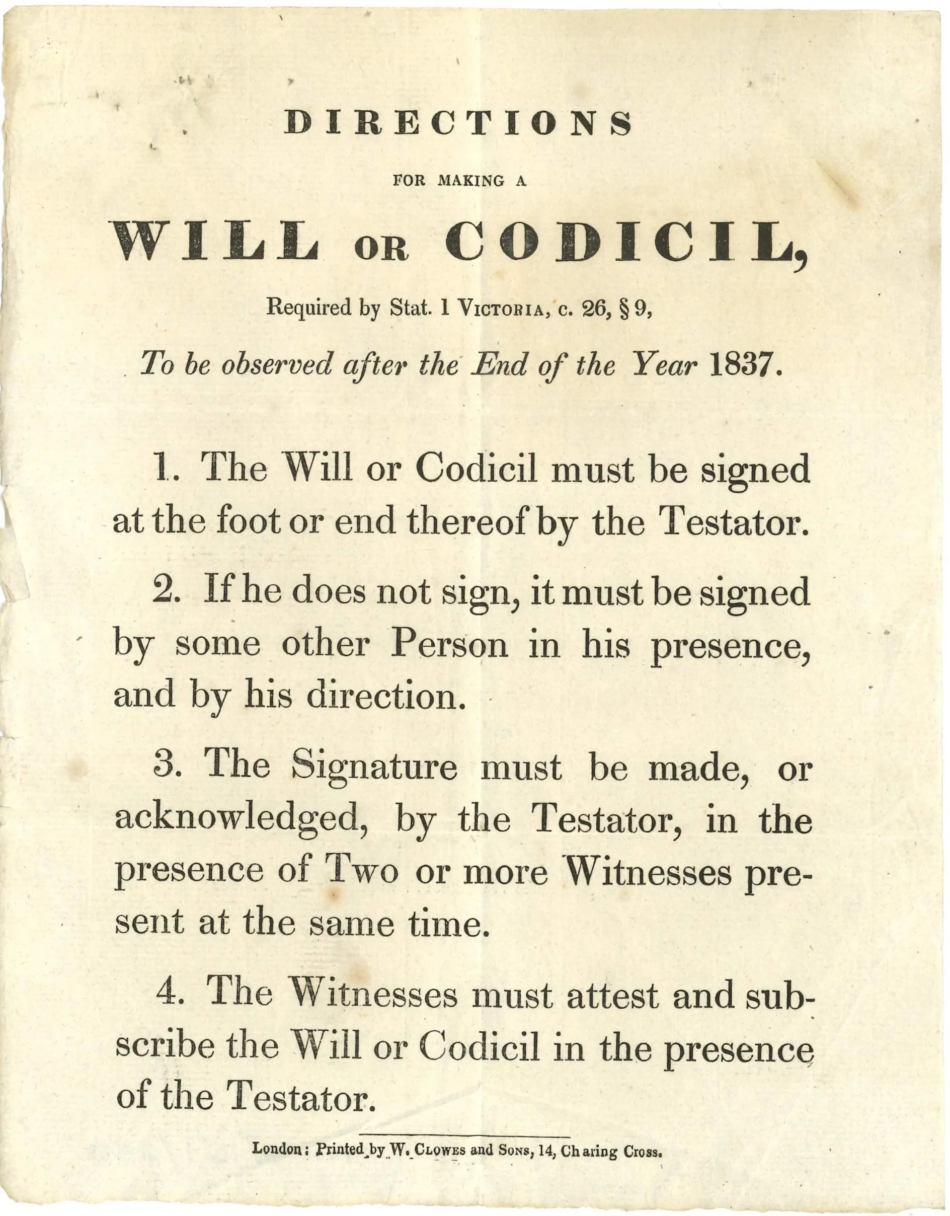 A photograph of a draft will