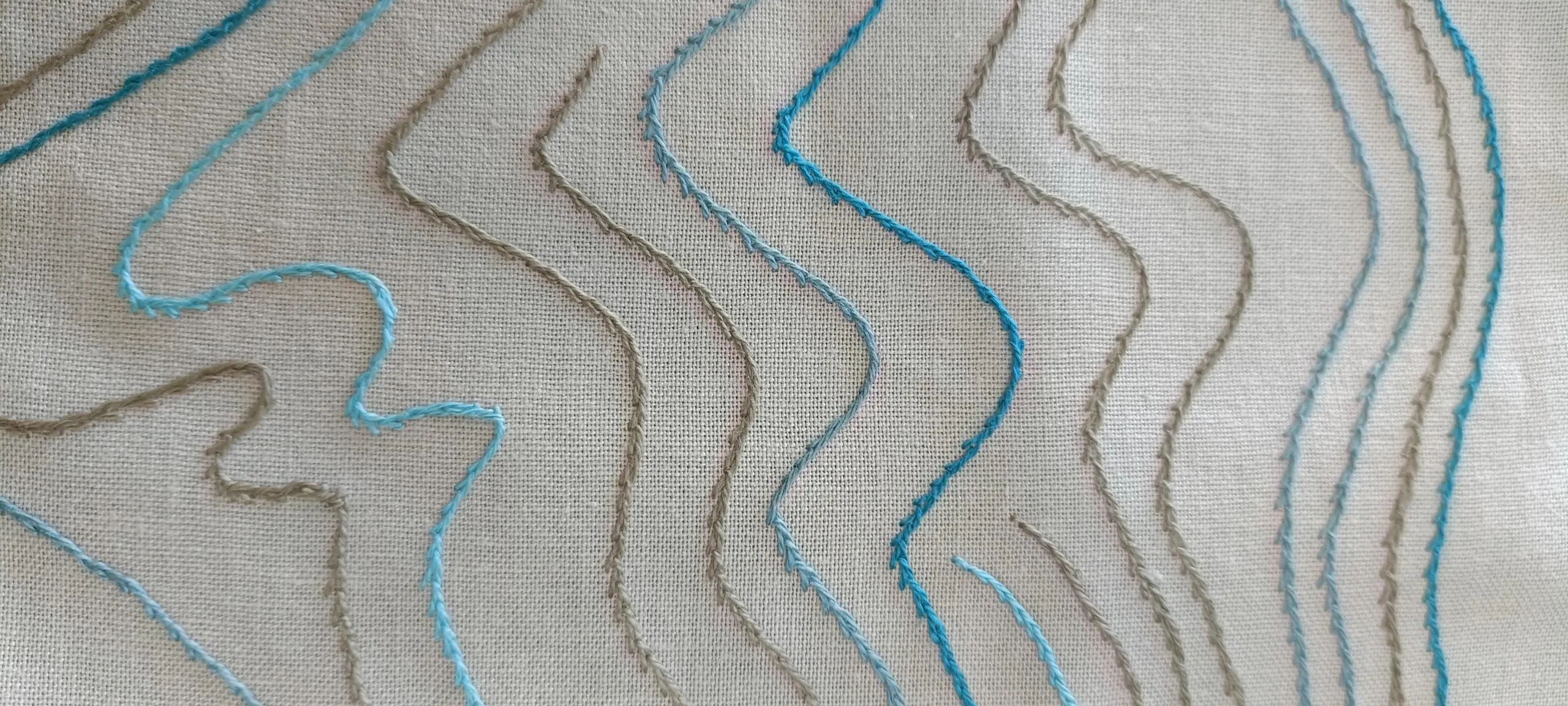 Close up photo of stitching.