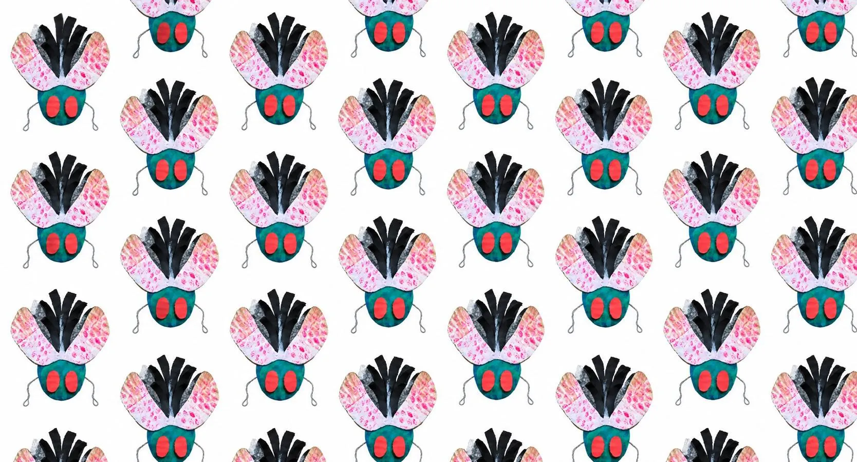 A repeat pattern using the drawing of the creature.