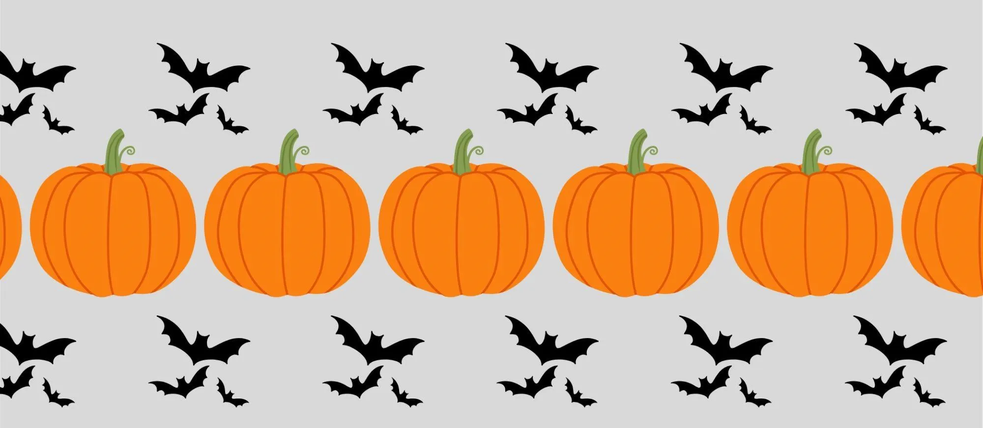 Patrwm o pwmpen ac ystlumod.