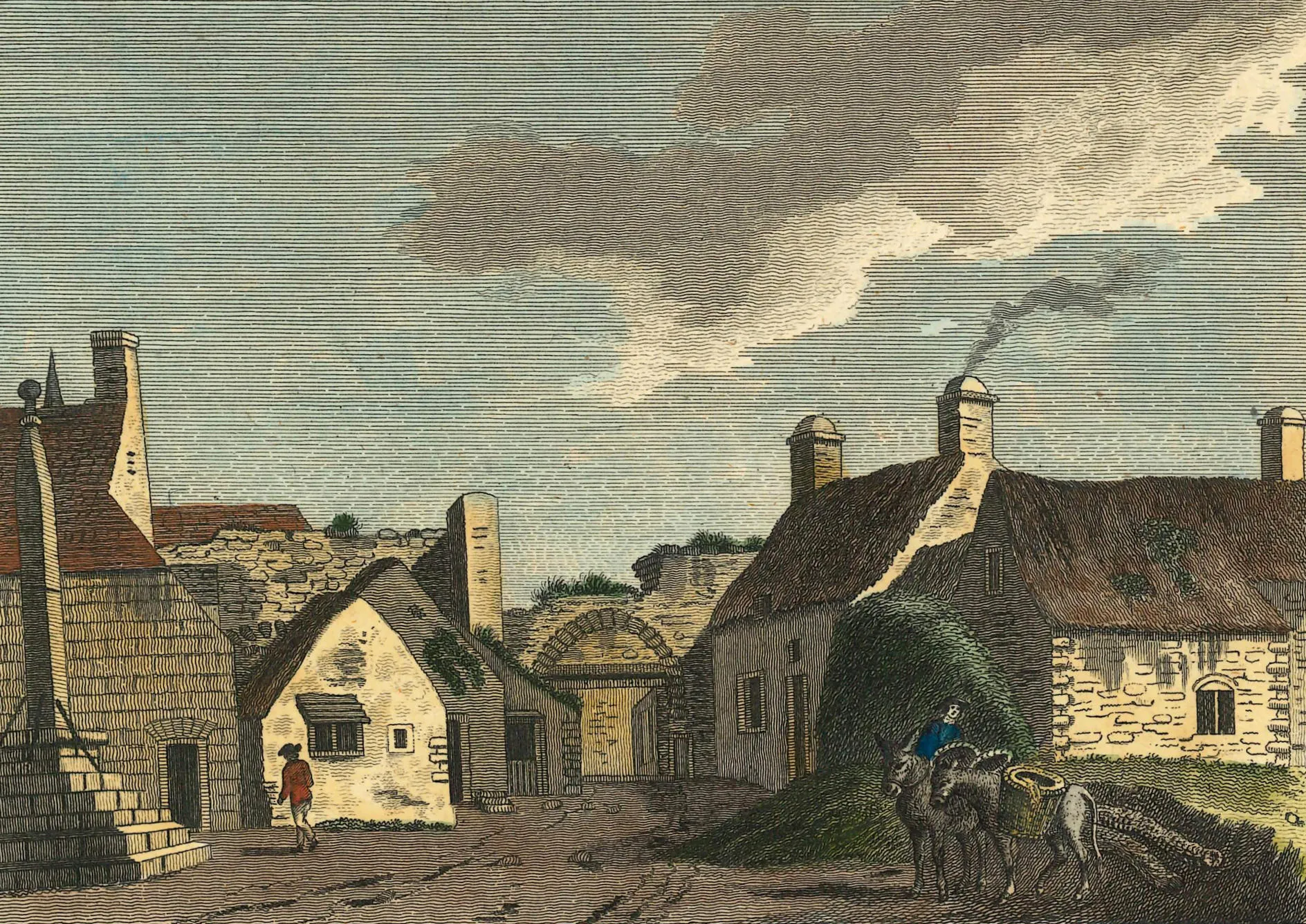 Topographic etching of the Market Place of Holyhead, Anglesea’