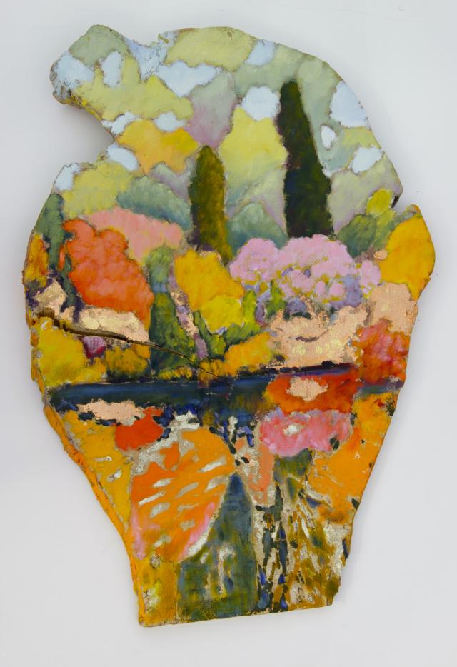 Flowers painted on a wood