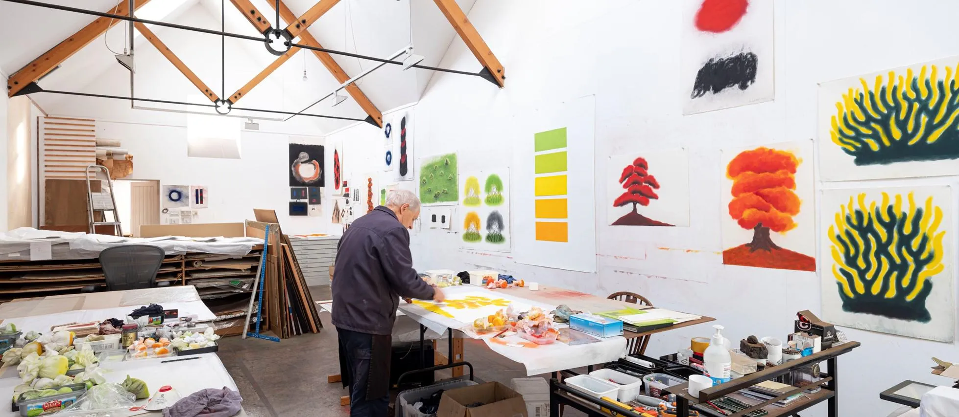 David Nash in his studio