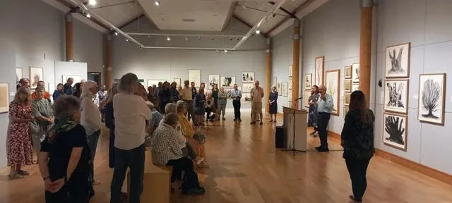 Opening night with the gallery full of people